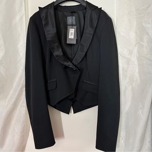 Armani Exchange New Black Single Button Tuxedo Blazer Jacket Size